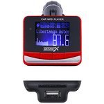 FM-модулятор Grand-X CUFM23GRX red с пультом ДУ цвет красный