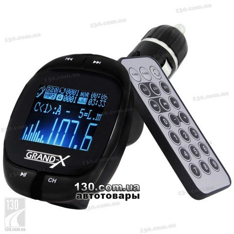 Grand-X CUFM25GRX black — FM-модулятор с пультом ДУ цвет черный