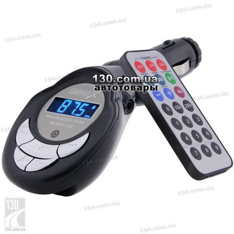 Grand-X CUFM55GRX black — FM-модулятор с пультом ДУ цвет черный