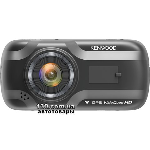 Kenwood DRV-A501W — автомобильный видеорегистратор с GPS, Wi-Fi, CPL-фильтром, магнитным креплением и дисплеем