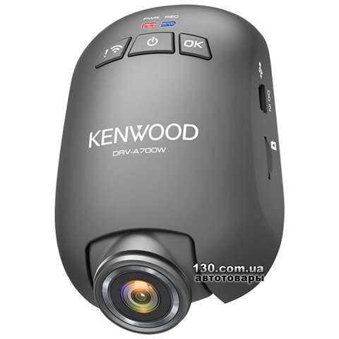 Автомобильный видеорегистратор Kenwood DRV-A700W с GPS, Wi-Fi, CPL-фильтром, магнитным креплением и дисплеем