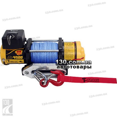 Lifter winch T-MAX ATW-4500 12 V 2,04 t synth. cord (6,3 mm) 15 m