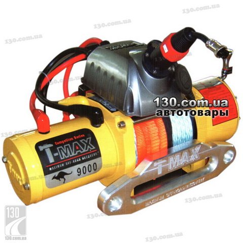 Lifter winch T-MAX EW-9000 12 V 4,1 t Competition Series (radio) synth. cord (9,1 mm) 30 m