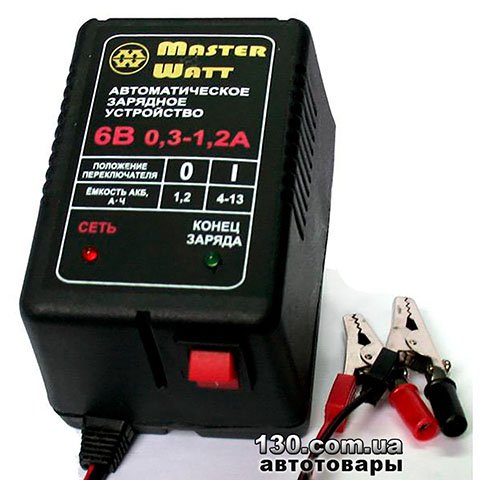 Автоматичний зарядний пристрій Master Watt 6 В, 0,3-1,2 А для мотоциклетних АКБ