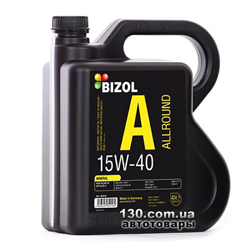Моторное масло минеральное Bizol Allround 15W-40 — 4 л