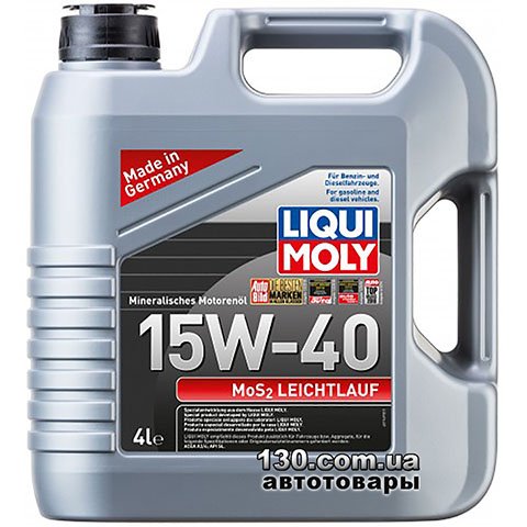 Моторное масло минеральное Liqui Moly MOS2 Leichtlauf 15W-40 — 4 л
