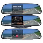 Зеркало с парктроником и камерой заднего вида Mirofone Premium MP-728 Bluetooth