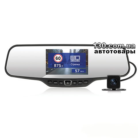 Neoline G-Tech X27 — дзеркало з відеореєстратором накладне з двома камерами, дисплеєм і GPS