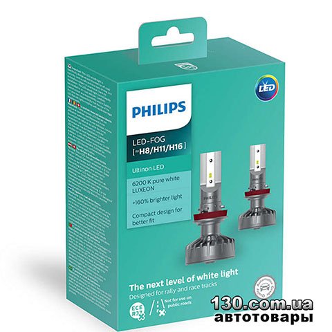 Philips Ultinon Led (11366ULWX2) H8/H11/H16 — світлодіодні автолампи (комплект)
