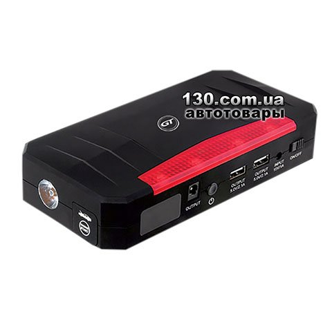 Автономное пуско-зарядное устройство GT S21 (21 Ач, 12 В, 750 А) с USB (5 В / 2,1 А), переходниками и LED фонарём