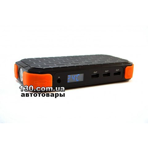 Автономний пуско-зарядний пристрій GT S14 (14 Аг, 12 В, старт 400 А) з USB (5 В / 2,1 А), переходниками і LED ліхтарем