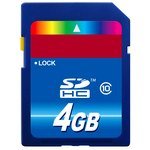 SD карта памяти OEM 4 Гб, класс 10 — для записи HD 1080P видео (SDHC 10)