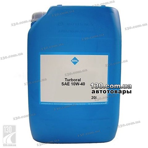 Моторное масло полусинтетическое Aral Turboral SAE 10W-40 — 20 л для грузовых автомобилей
