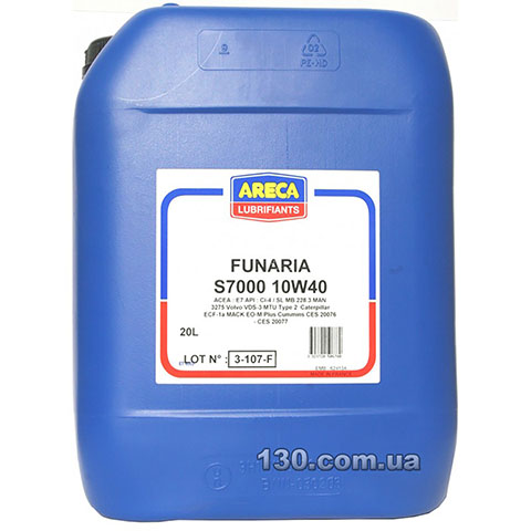Areca FUNARIA S7000 10W-40 — моторное масло полусинтетическое — 20 л