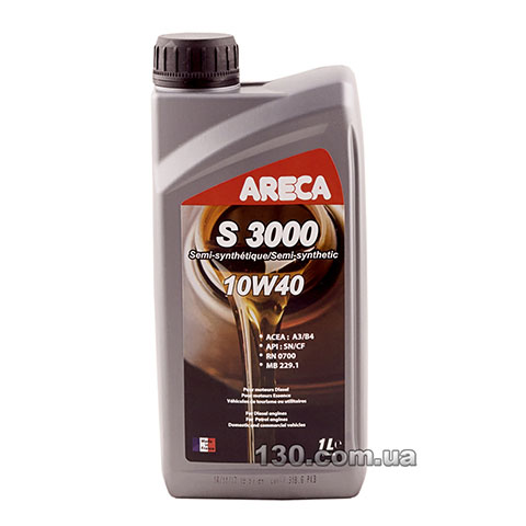 Моторное масло полусинтетическое Areca S3000 10W-40 — 1 л
