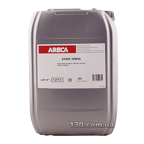 Моторне мастило напівсинтетичне Areca S3000 10W-40 — 20 л