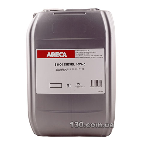 Semi-synthetic motor oil Areca S3000 DIESEL 10W-40 — 20 l