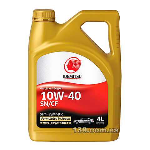 Idemitsu SAE 10W-40 — моторное масло полусинтетическое — 4 л