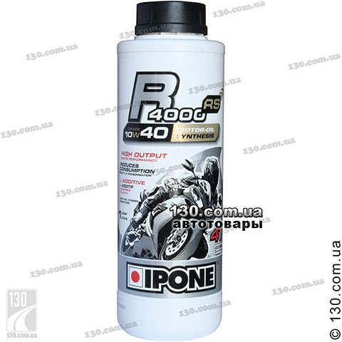 Ipone R4000RS 10W-40 — semi-synthetic motor oil — 1 L for 4-stroke motorcycles
