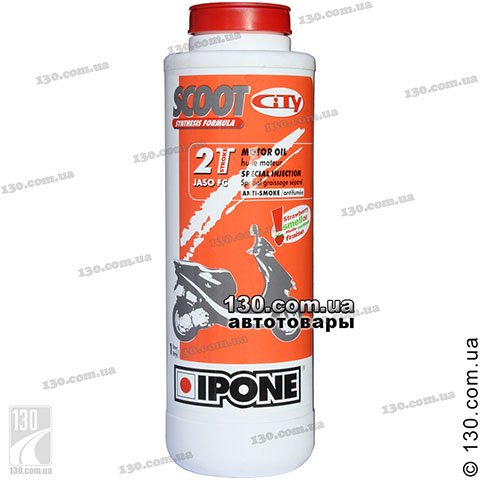 Semi-synthetic motor oil Ipone Scoot City (strawberry exhaustion) — 1 L for 2-stroke motor scooters