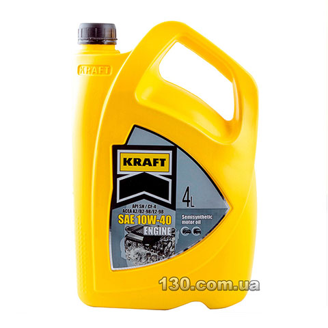 Kraft Engine SAE 10W-40 — моторное масло полусинтетическое — 4 л