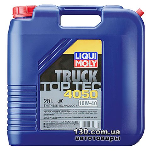 Semi-synthetic motor oil Liqui Moly TOP TEC Truck 4050 10W-40 — 20 l