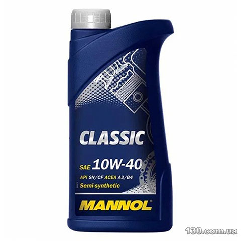 Mannol Classic (metal) 10W-40 SN/CF — semi-synthetic motor oil — 1 l