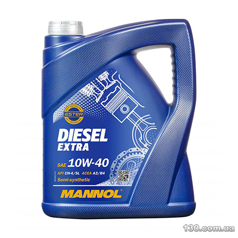 Моторне мастило напівсинтетичне Mannol Diesel Extra 10W-40 CH-4/SL — 5 л