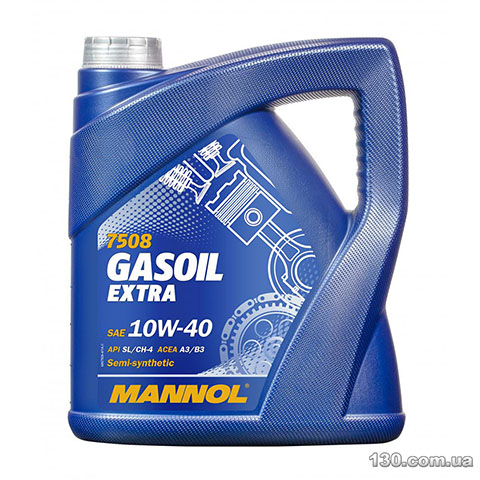 Mannol Gasoil Extra 10W-40 SL/CH-4 — моторное масло полусинтетическое — 4 л