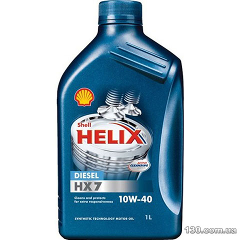 Моторне мастило напівсинтетичне Shell Helix HX7 Diesel 10W-40 — 1 л