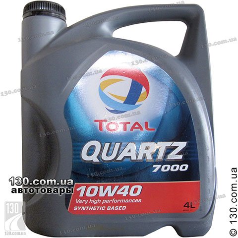 Total Quartz 7000 10W-40 — моторное масло полусинтетическое — 4 л для легковых автомобилей