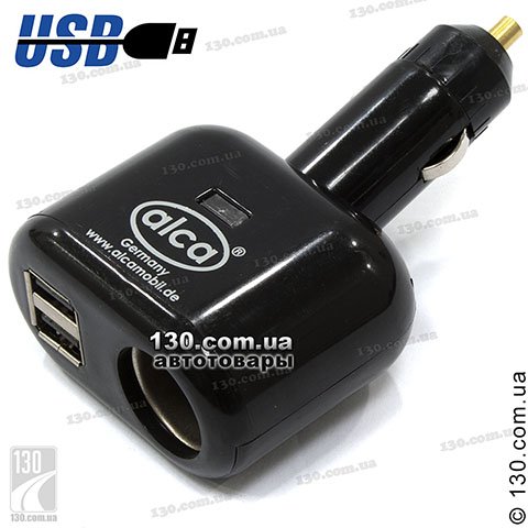 Автомобільний розгалужувач гнізда прикурювача з USB живленням Alca 510 100 (2 USB)