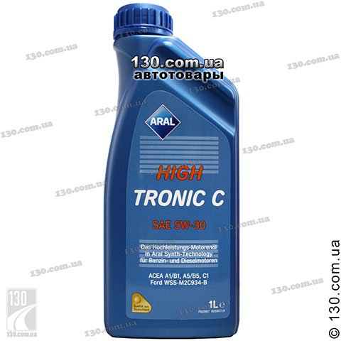 Моторное масло синтетическое Aral HighTronic C SAE 5W-30 — 1 л для легковых автомобилей