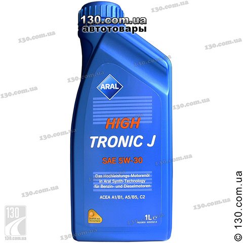 Моторное масло синтетическое Aral HighTronic J SAE 5W-30 — 1 л для легковых автомобилей