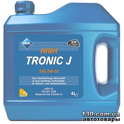 Aral HighTronic J SAE 5W-30 — моторне мастило синтетичне — 4 л
