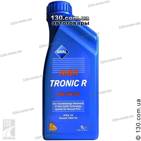 Моторное масло синтетическое Aral HighTronic R SAE 5W-30 — 1 л для легковых автомобилей