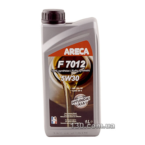 Моторное масло синтетическое Areca F7012 5W-30 HYUNDAI/KIA — 1 л