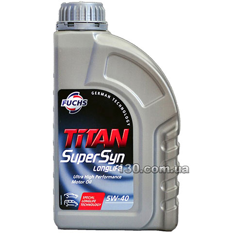 Synthetic motor oil Fuchs Titan SuperSyn LongLife 5W-40 — 1 l