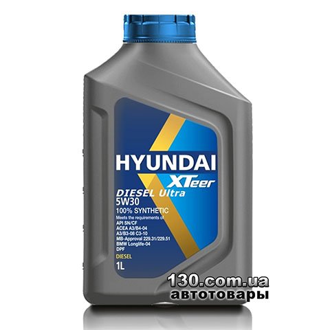Hyundai XTeer Diesel Ultra SN/CF 5W-30 — synthetic motor oil — 1 l