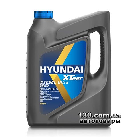 Моторное масло синтетическое Hyundai XTeer Diesel Ultra SN/CF 5W-30 — 4 л