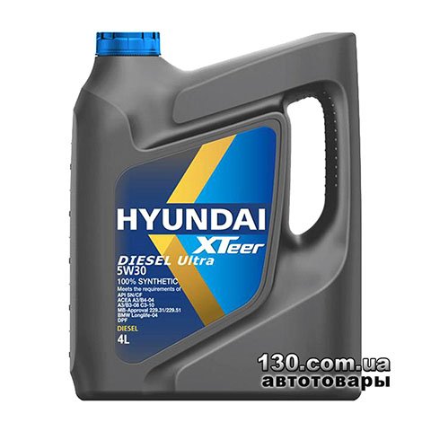 Hyundai XTeer Diesel Ultra SN/CF 5W-40 — моторне мастило синтетичне — 4 л