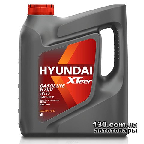 Моторне мастило синтетичне Hyundai XTeer Gasoline G700 5W-30 — 6 л