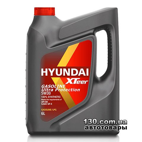 Hyundai XTeer Gasoline Ultra Protection 5W-30 — моторне мастило синтетичне — 6 л