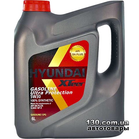 Hyundai XTeer Gasoline Ultra Protection 5W-40 — synthetic motor oil — 6 l