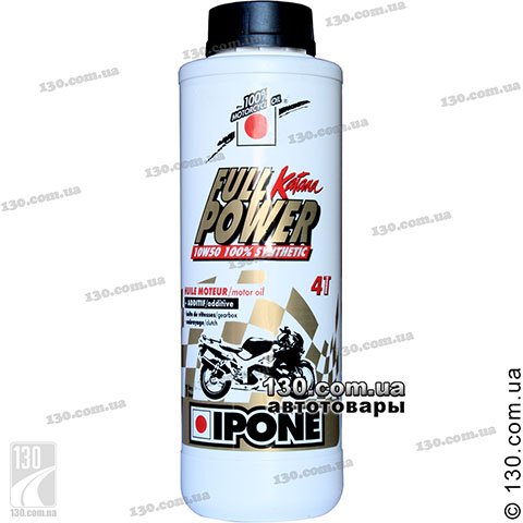 Ipone Full Power Katana 10W-50 — synthetic motor oil — 1 L for 4-stroke motorcycles