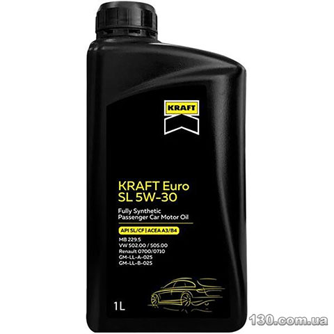 Моторне мастило синтетичне Kraft Euro SL 5W-30 1 л