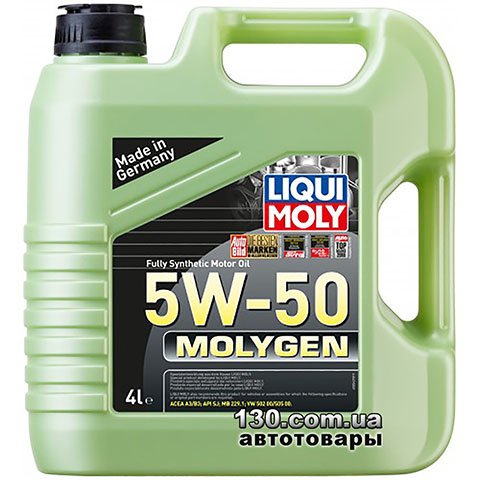 Liqui Moly Molygen 5W-50 — моторное масло синтетическое — 4 л