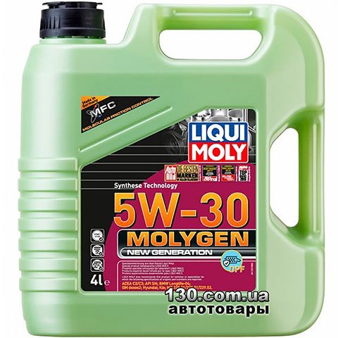 Моторное масло синтетическое Liqui Moly Molygen New Generation 5W-30 DPF — 4 л