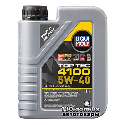 Моторное масло синтетическое Liqui Moly TOP TEC 4100 5W-40 — 1 л