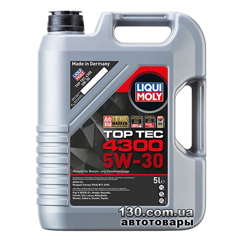 Моторное масло синтетическое Liqui Moly TOP TEC 4300 5W-30 — 5 л
